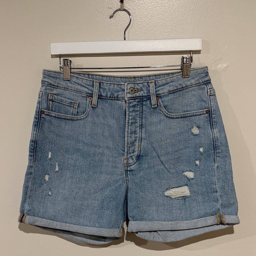 Old Navy Distressed Light Blue Jean Shorts